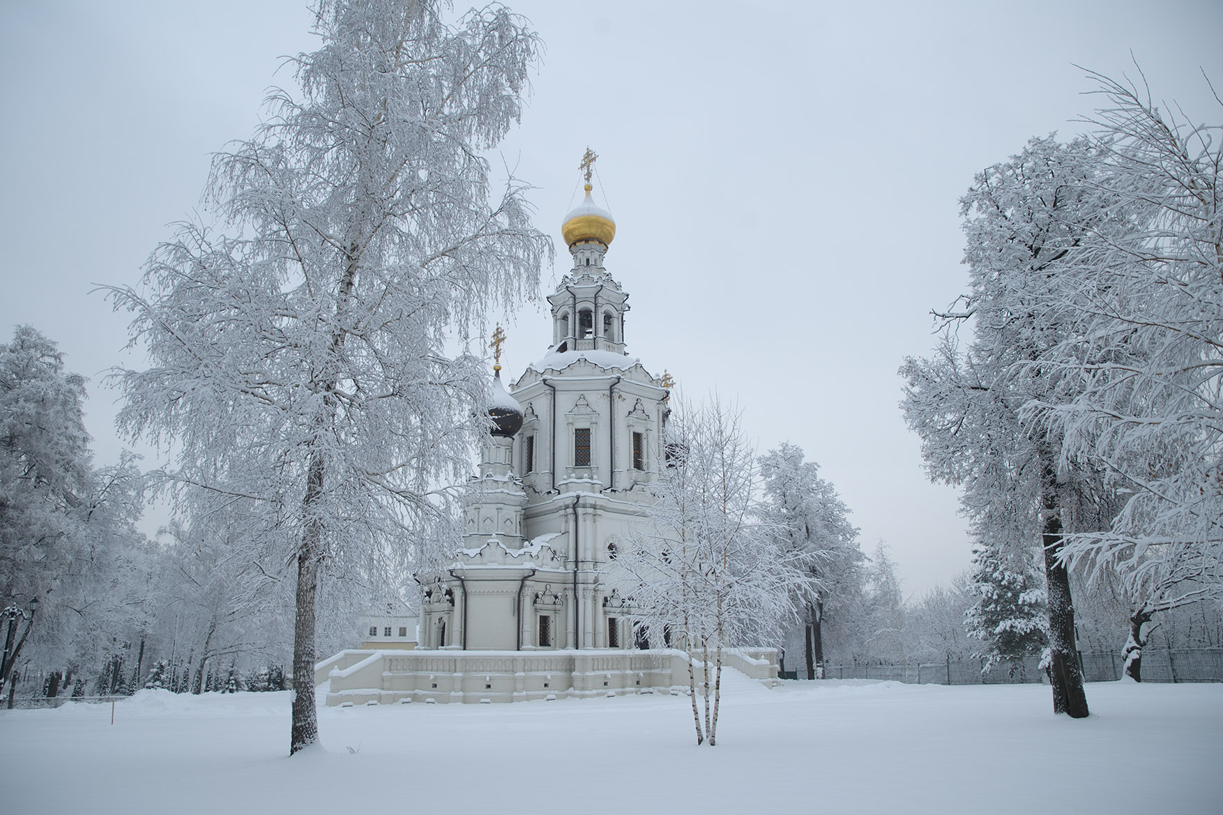 Зима на подворье монастыря в Троице-Лыково