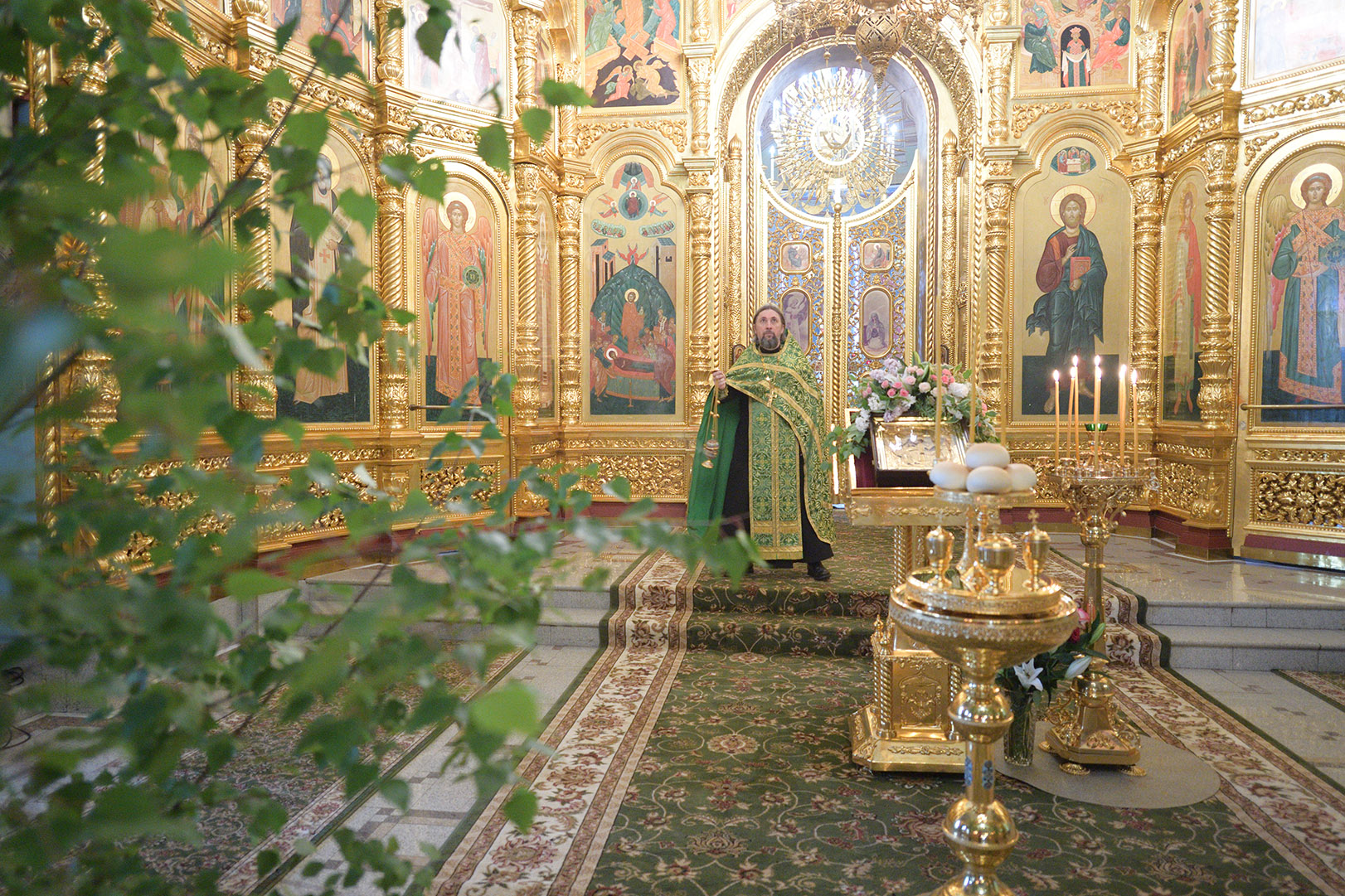 Праздник Пятидесятницы на подворье в Троице-Лыково. Всенощное бдение