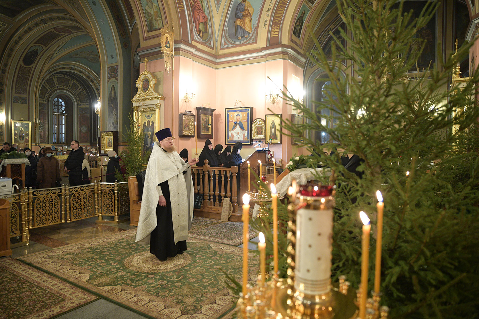 Молебное пение на новолетие в Покровском ставропигиальном женском монастыре