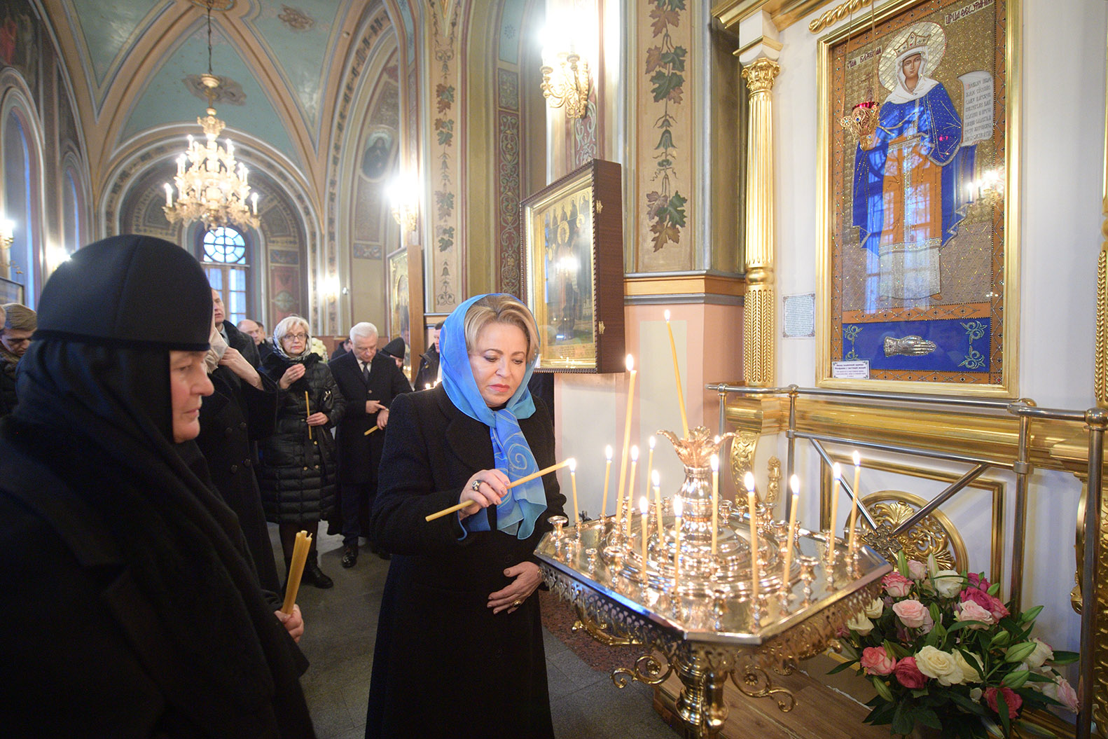 Главы верхних палат парламентов Беларуси и России посетили Покровский монастырь