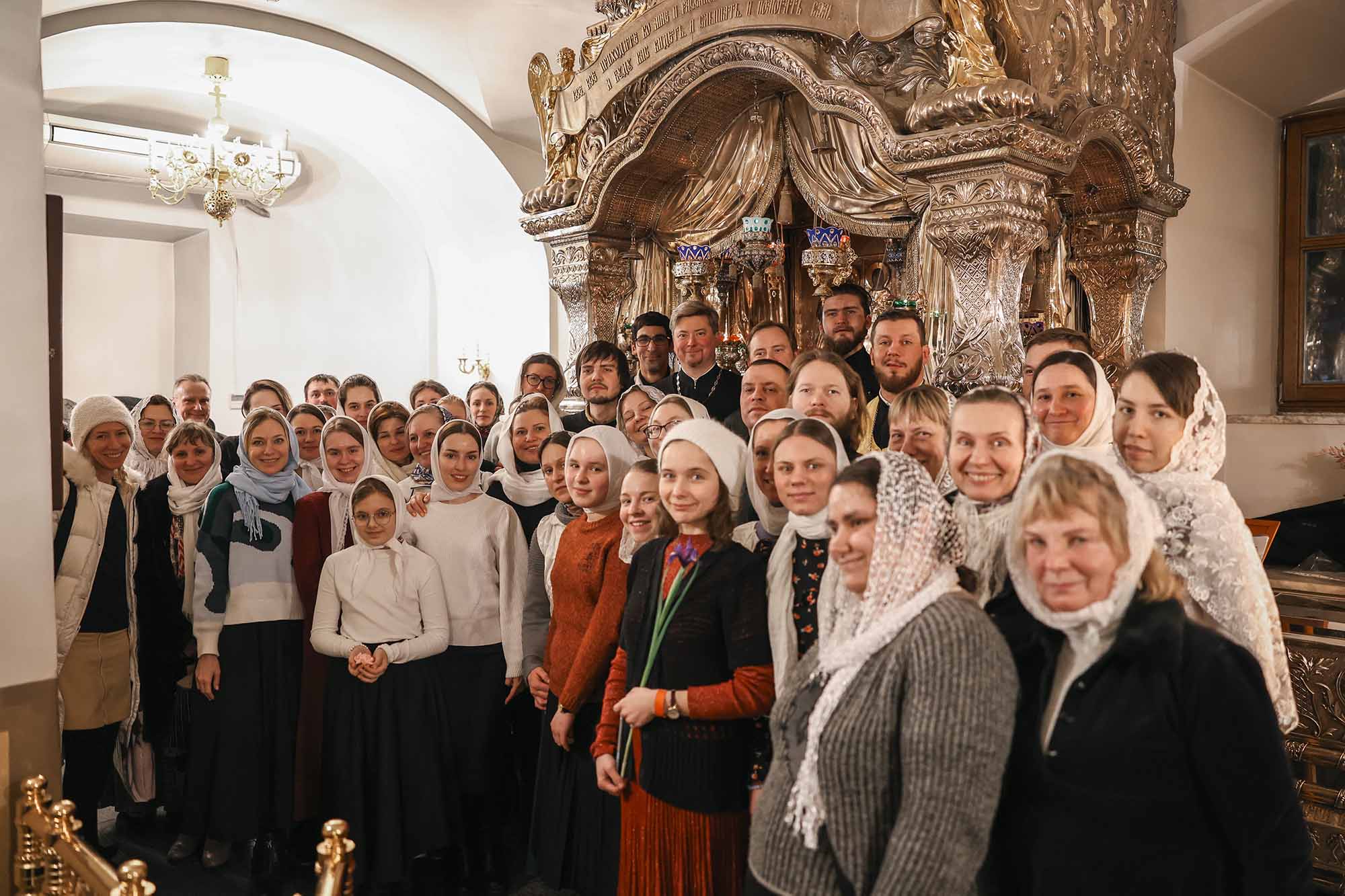 Молебен в Покровском женском монастыре в Москве