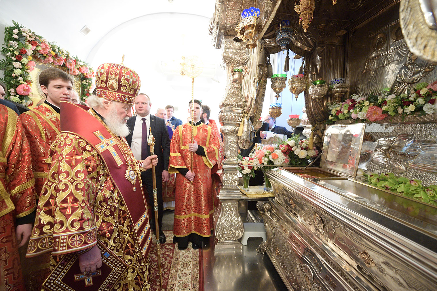 В день памяти блаженной Матроны Московской Святейший Патриарх Кирилл совершил Литургию в Покровском ставропигиальном монастыре