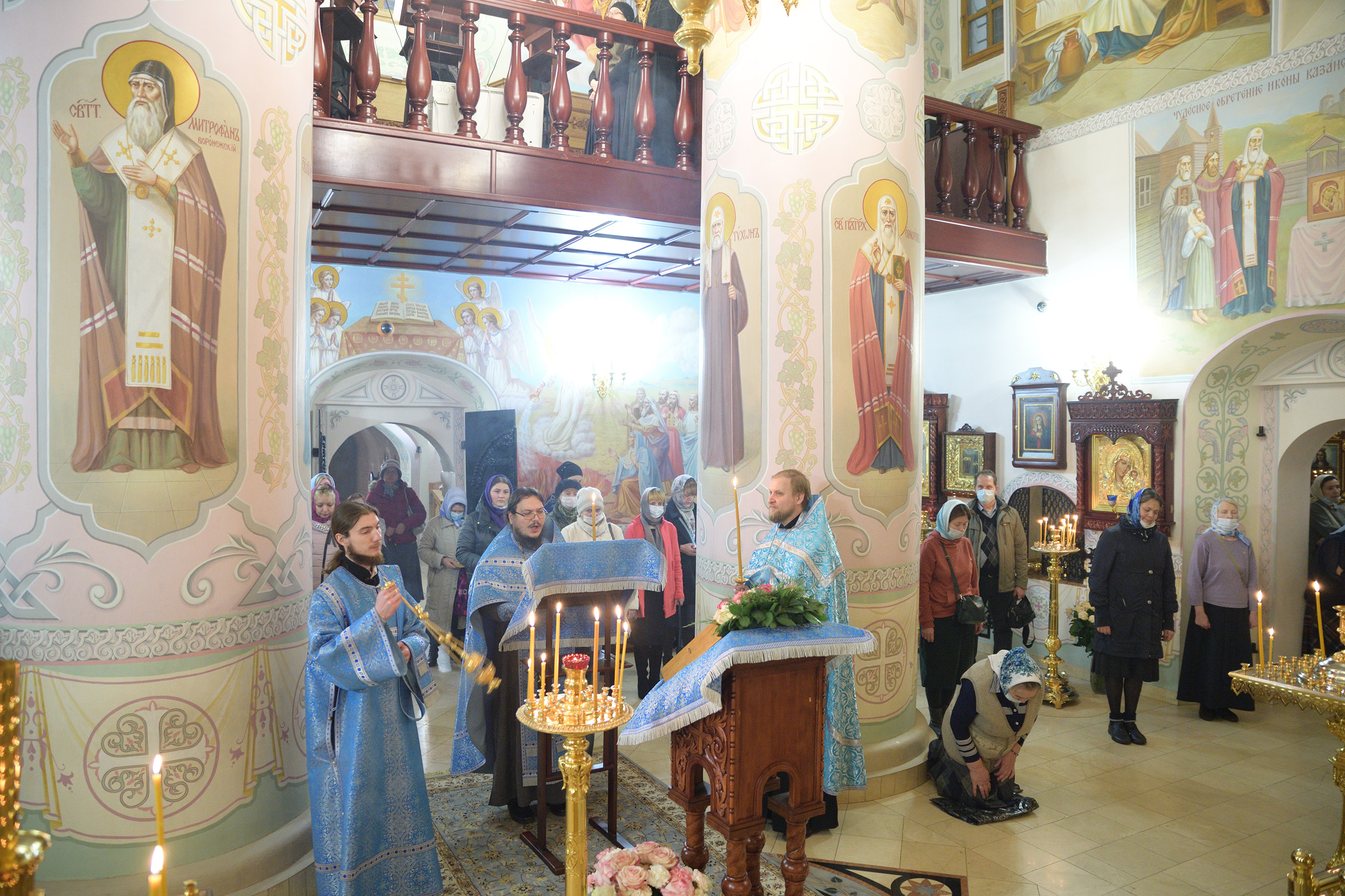 Всенощное бдение в престольный праздник подворья Покровского женского монастыря в Марково